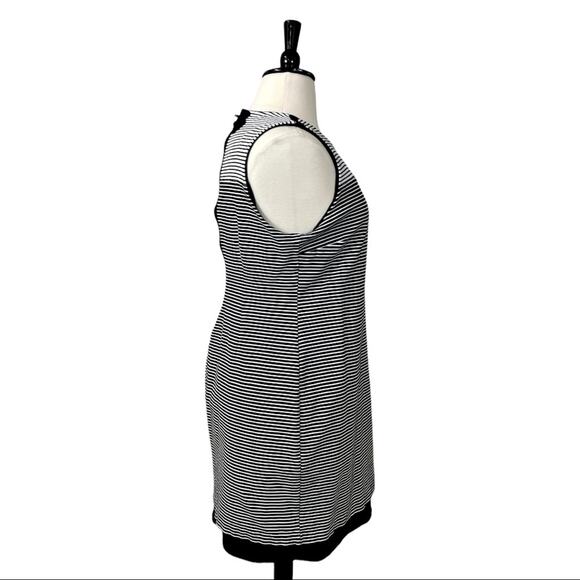 Isaac Mizrahi IMNYC Women's Black White Stripe Ponte Knit Sheath Dress Size XL - Picture 3 of 11